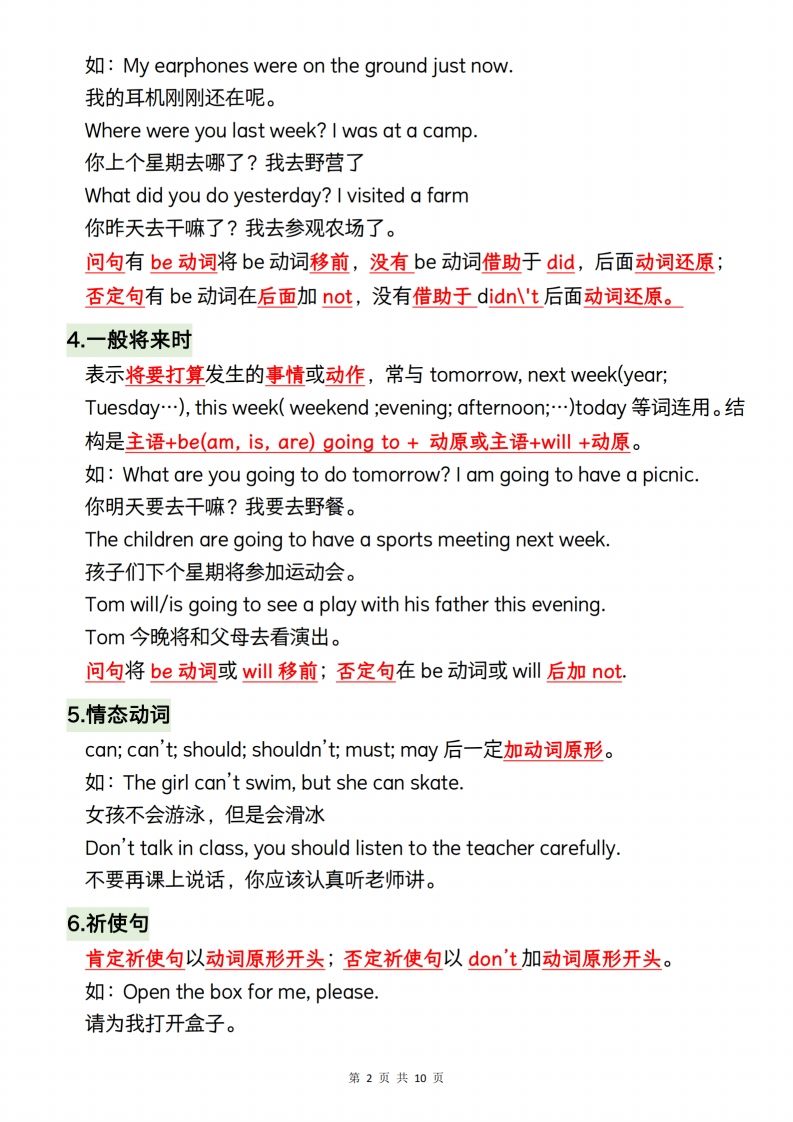 小升初英语【小学阶段必须掌握的40个语法知识】