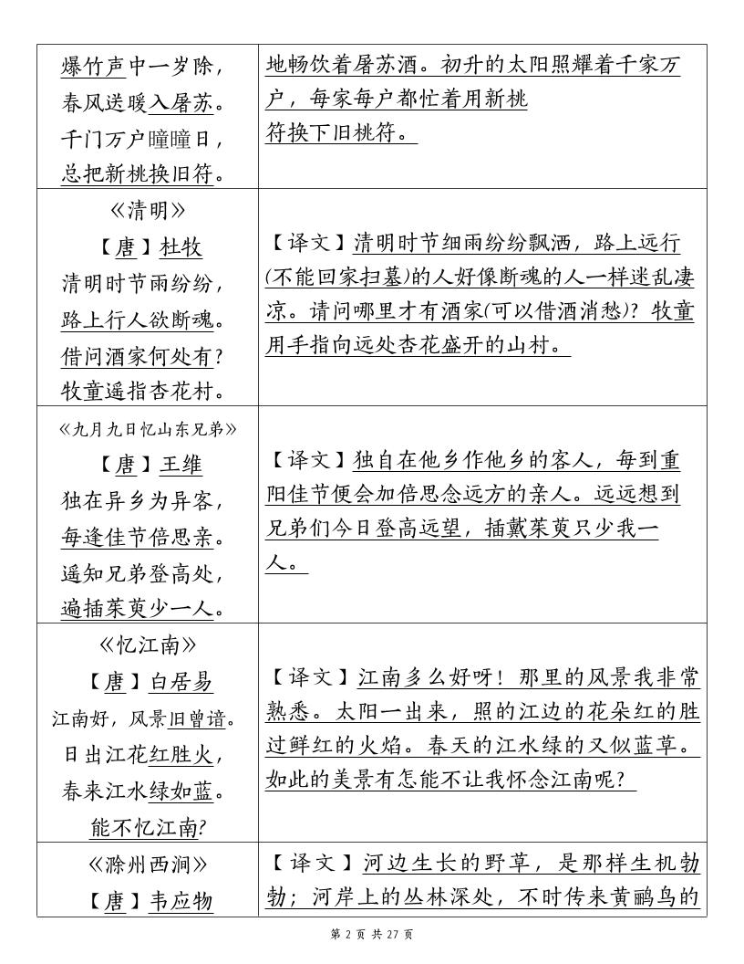 三年级下册语文期中复习重点知识汇总-14大高频考点